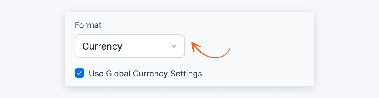 Field Calculations - Format set to Currency with Use Global Currency Settings checked Field Calculations - Format set to Currency with Use Global Currency Settings checked