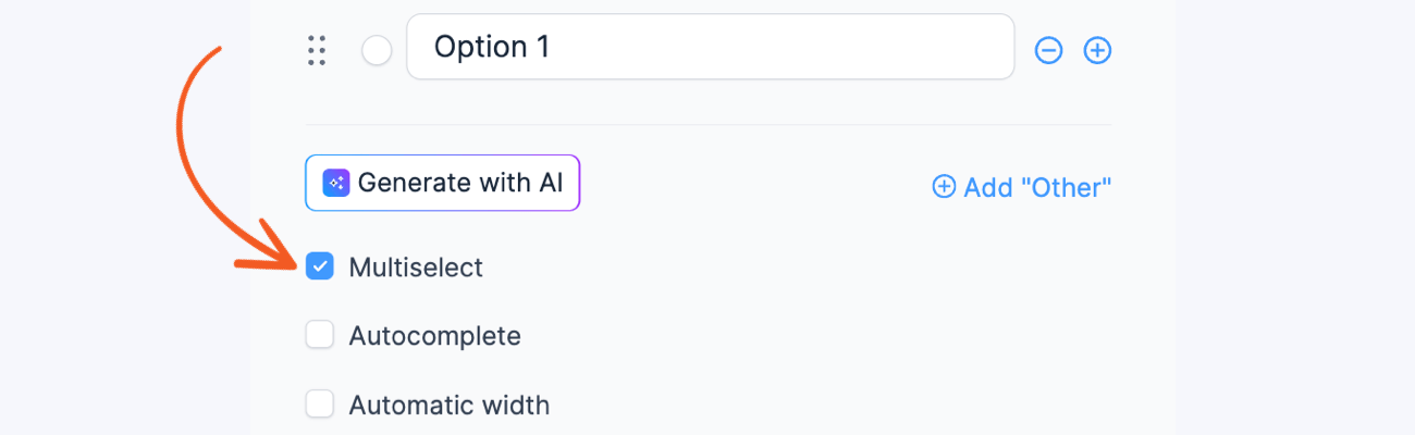 Enable Multiselect in the field options Enable Multiselect in the field options