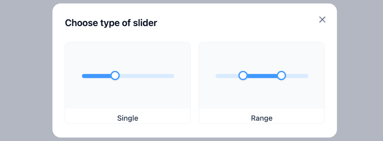 Range Slider field type Range Slider field type