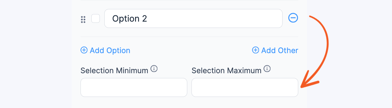 Selection Maximum field option in a Checkbox field