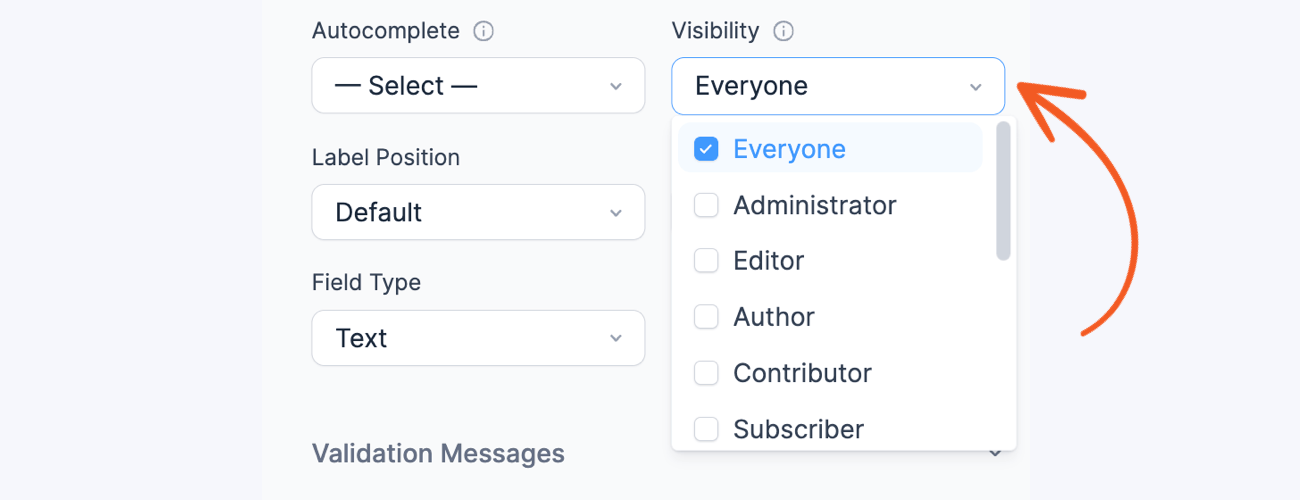Field Options Visibilty