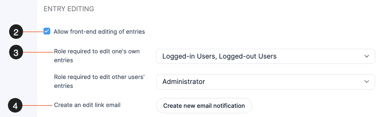 Form Abandonment - Create Edit Link Email