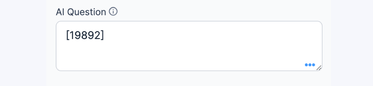 Form AI - AI Question field setting