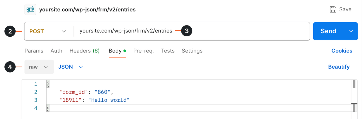 Form Webhooks API - Postman create entry Form Webhooks API - Postman create entry