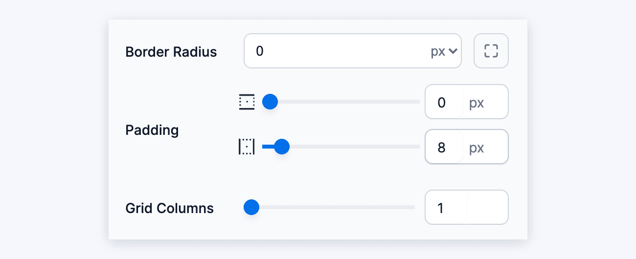 Forms to PDF - Grid Style Settings padding Forms to PDF - Grid Style Settings padding