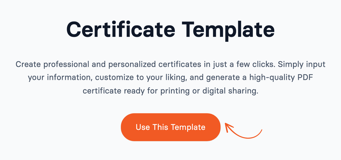 Forms to PDF - Certificate Template page Forms to PDF - Certificate Template page