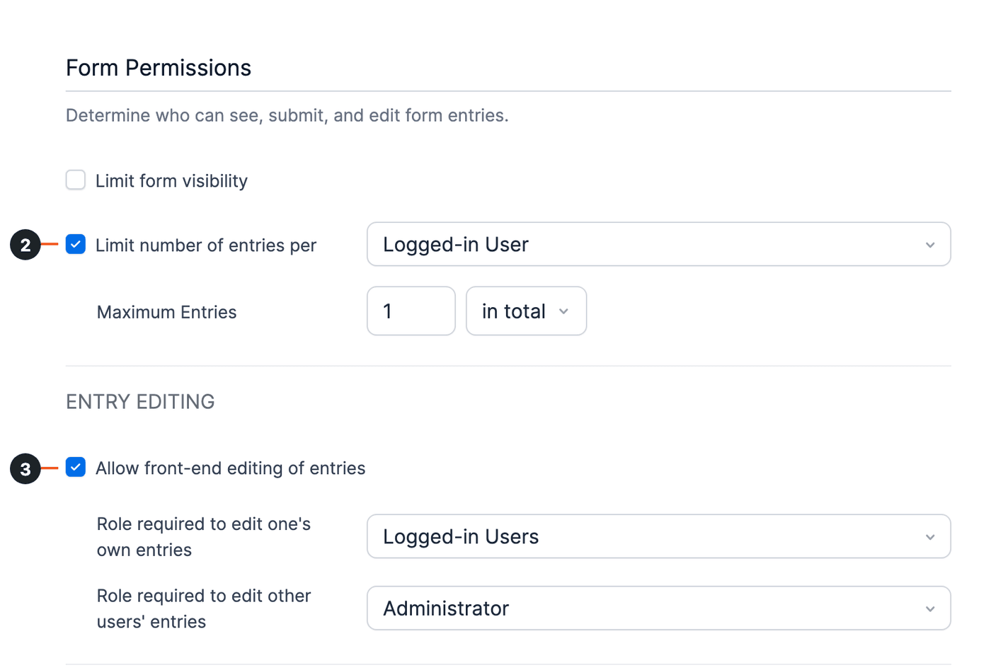 Front End Edit Permissions - one entry per logged-in user Front End Edit Permissions - one entry per logged-in user