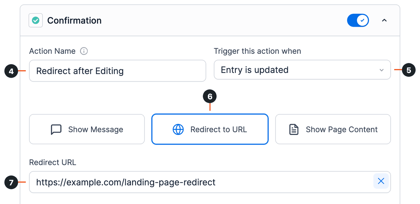Front End Edit - Confirmation Redirect After Editing Front End Edit - Confirmation Redirect After Editing