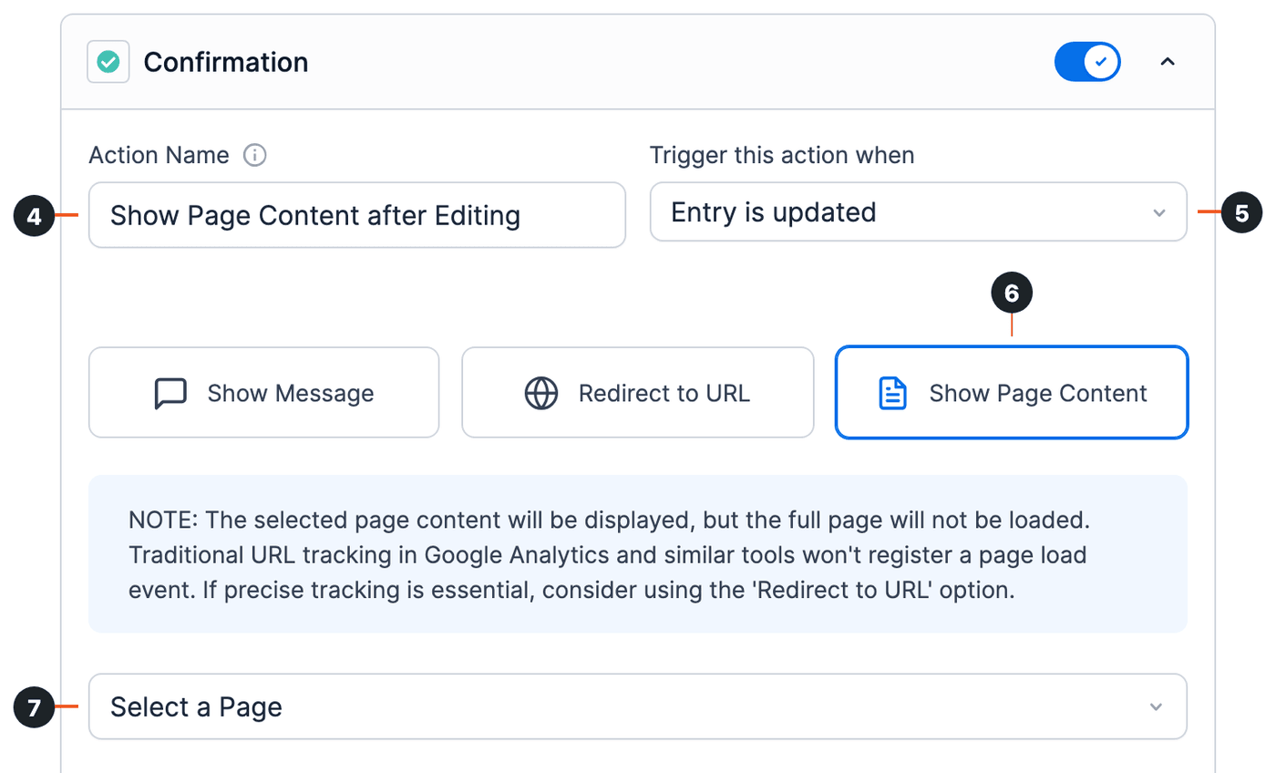 Front End Edit - Confirmation Show Page Content After Editing Front End Edit - Confirmation Show Page Content After Editing
