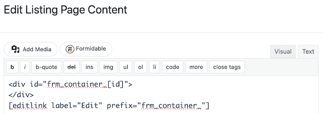 Front End Edit - Edit in Place Table View