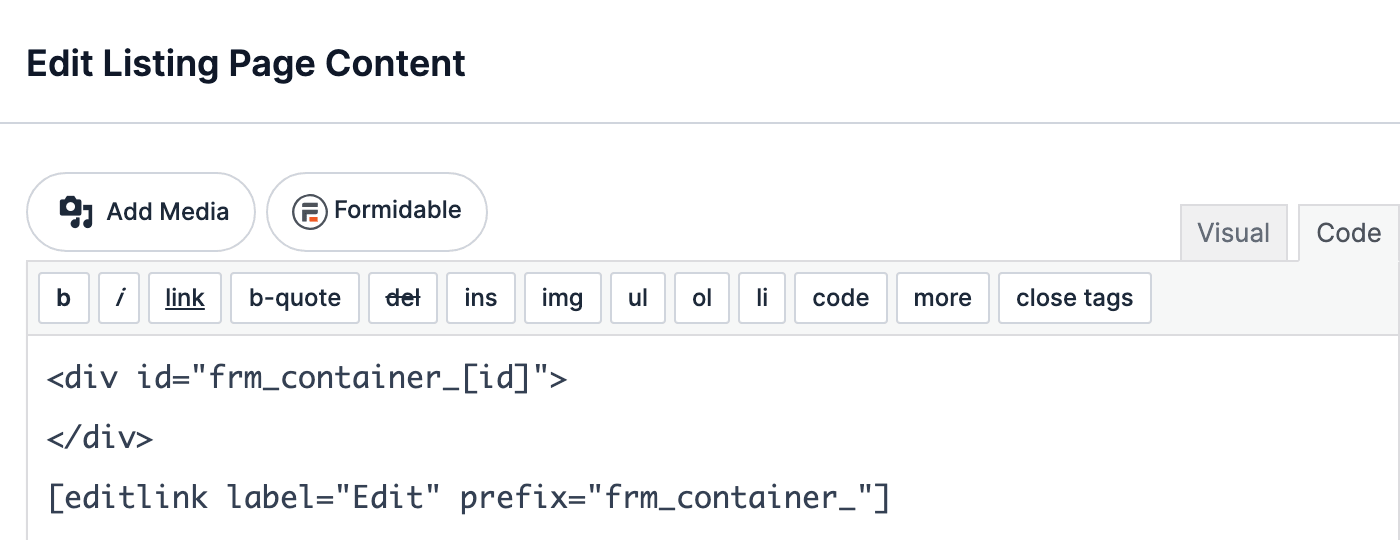Front End Edit - Edit in Place Table View Front End Edit - Edit in Place Table View