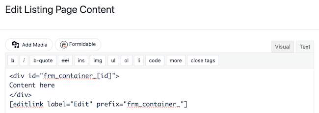 Front End Edit - Edit in Place