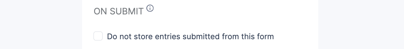 On Submit - Storing Entries On Submit - Storing Entries