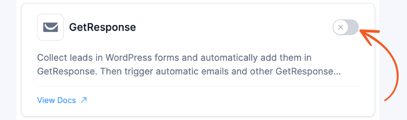 Install the GetResponse Forms add-on