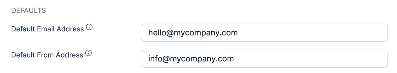 Set the default email address in the Global Settings Set the default email address in the Global Settings