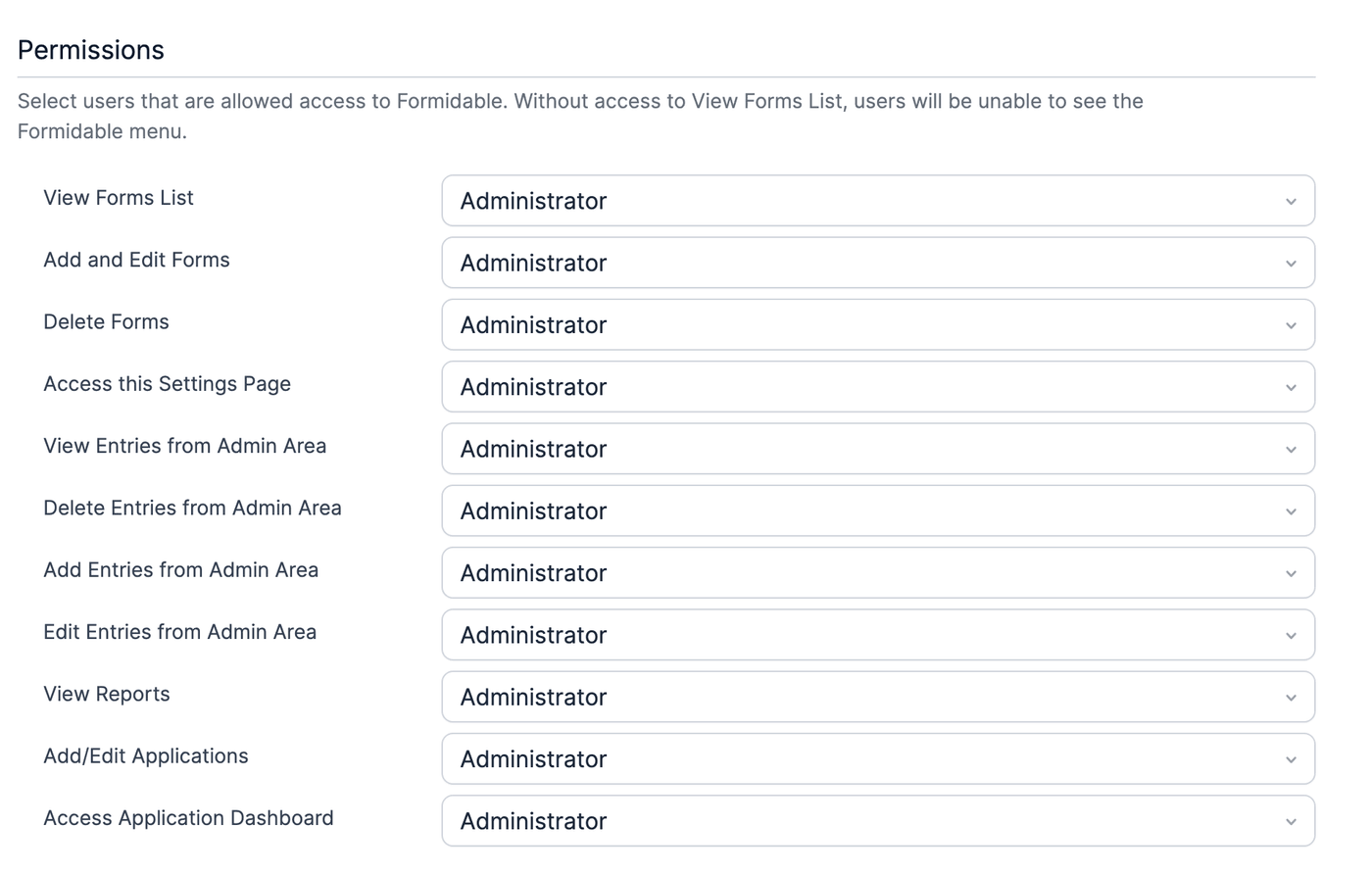Global Settings Permissions Global Settings Permissions