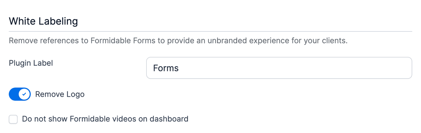 Global Settings White Labeling Global Settings White Labeling