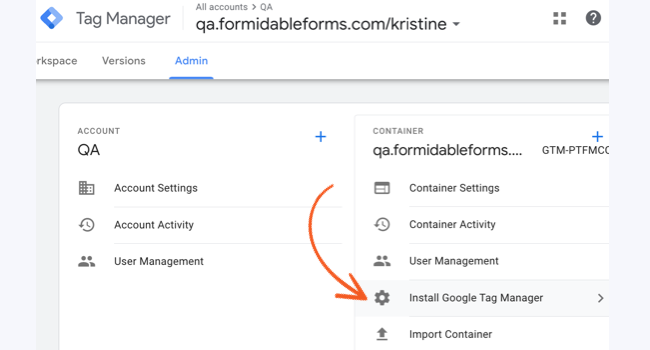 Google Analytics - Install Tag Manager