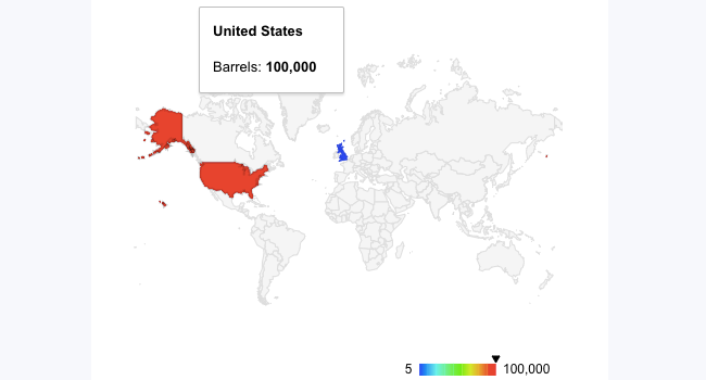 Graphs Geo Chart Values