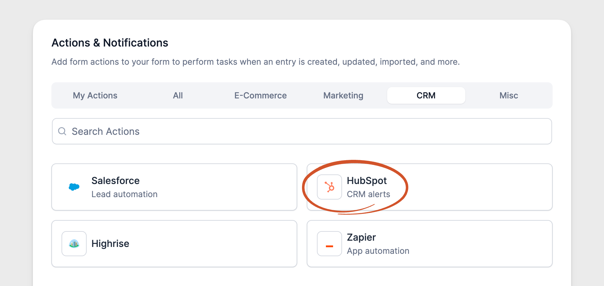 The HubSpot add-on for Formidable Forms