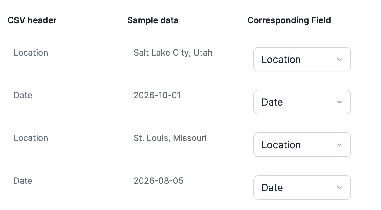 Importing into Repeaters Importing into Repeaters