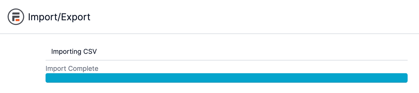 Import Progress Bar Import Progress Bar