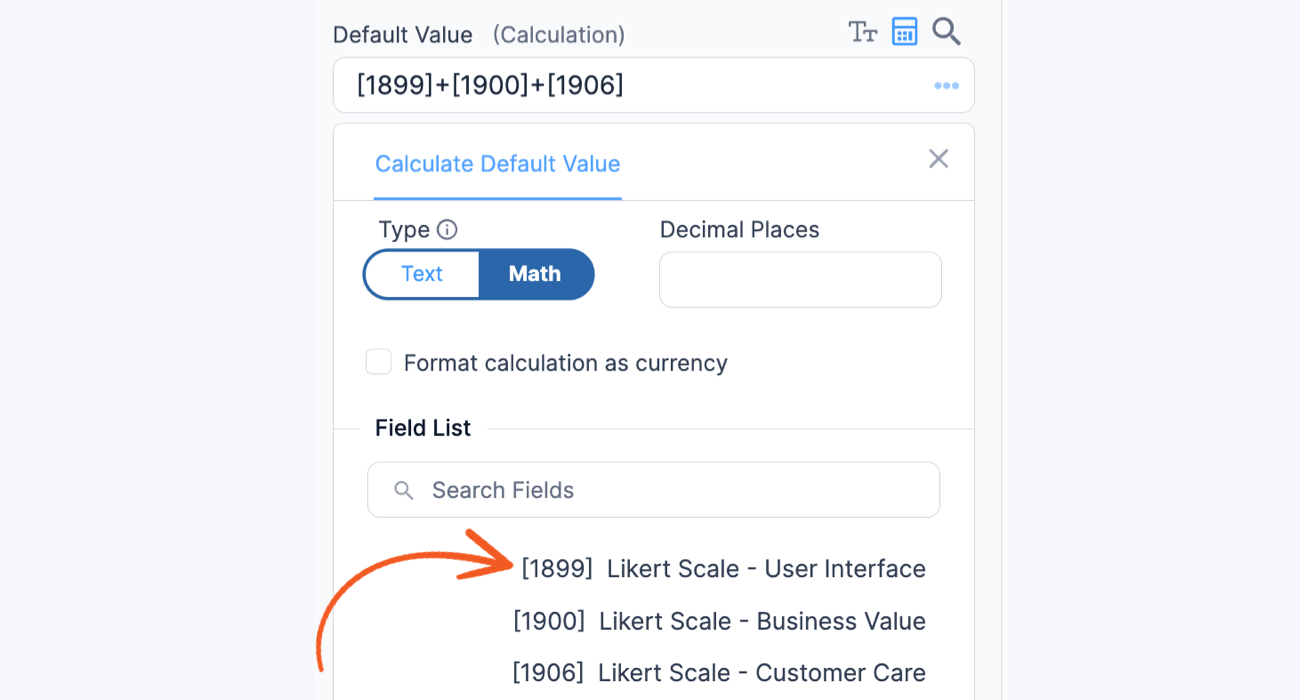 Likert Scale Field Calculation