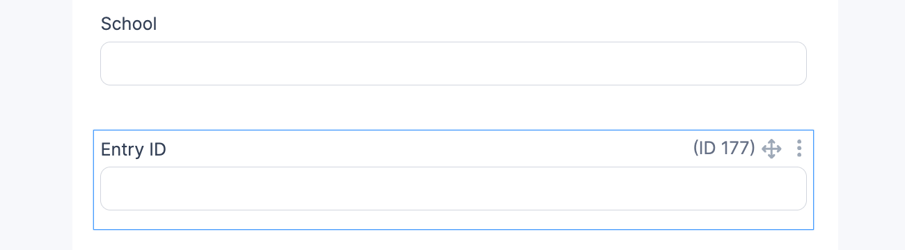 Lookup Entry ID Data Form