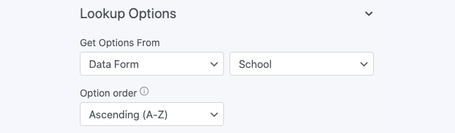 Lookup Entry ID Get Options From