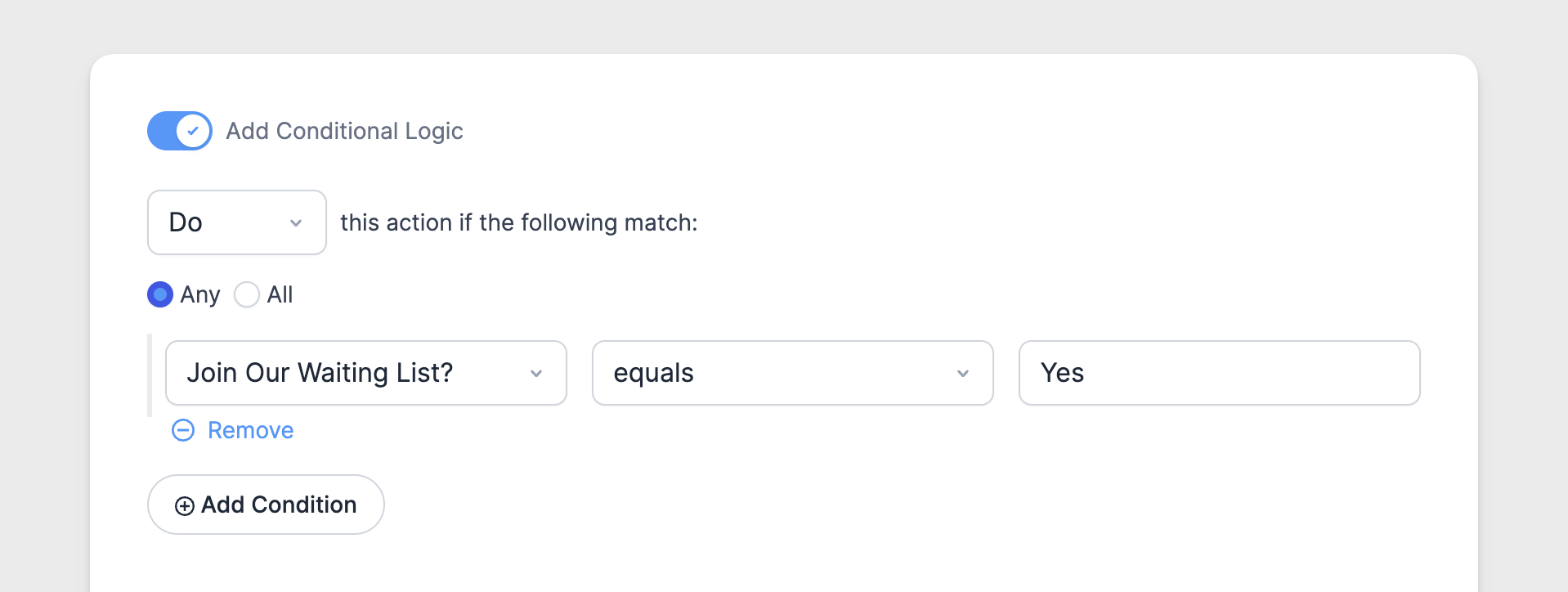 Mailchimp Conditional Logic