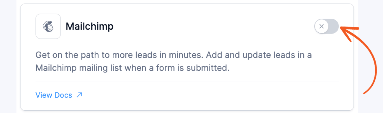 Formidable's Mailchimp form builder add-on