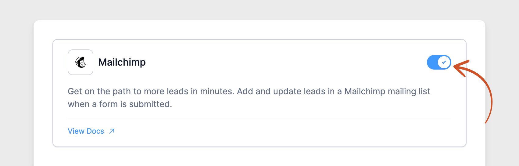 Install the Mailchimp add-on Install the Mailchimp add-on