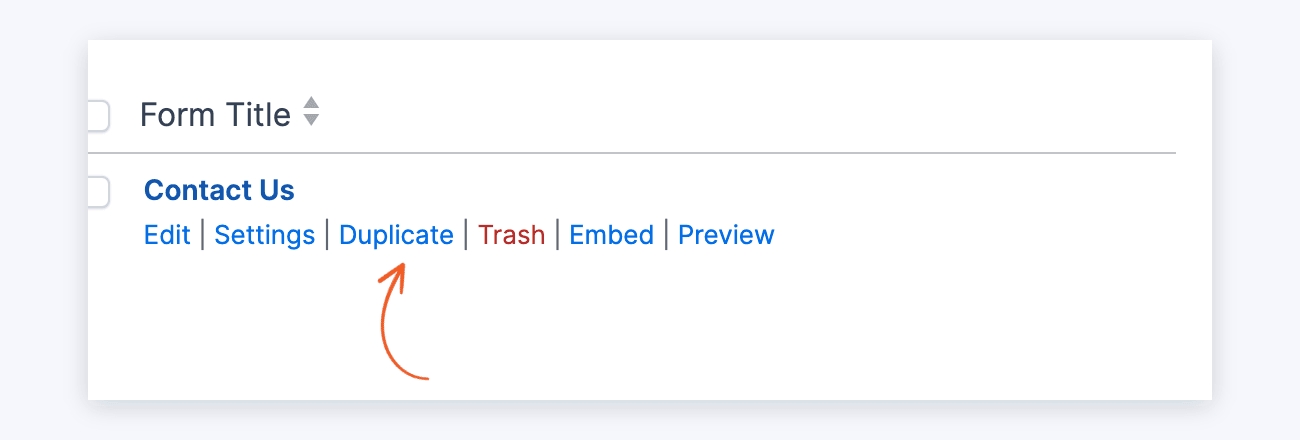Manage Forms Listing Duplicate Forms Manage Forms Listing Duplicate Forms