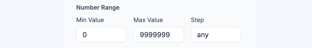 Number Range Number Range