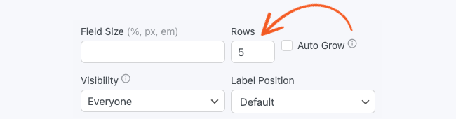 Paragraph Text Field Rows