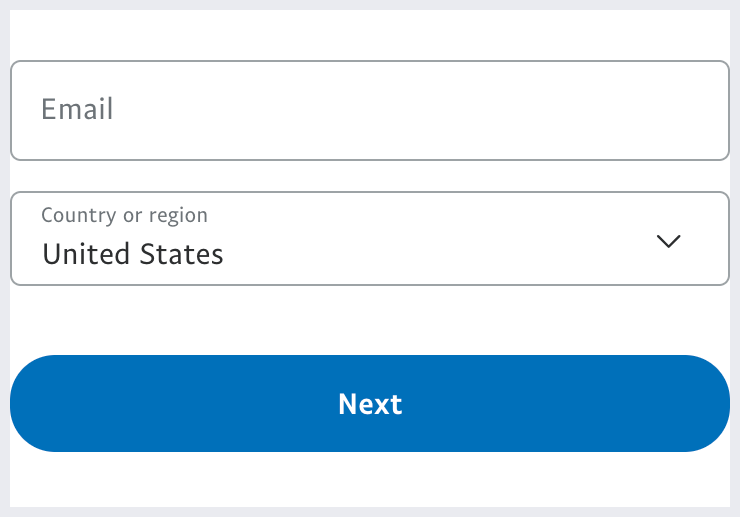 PayPal login