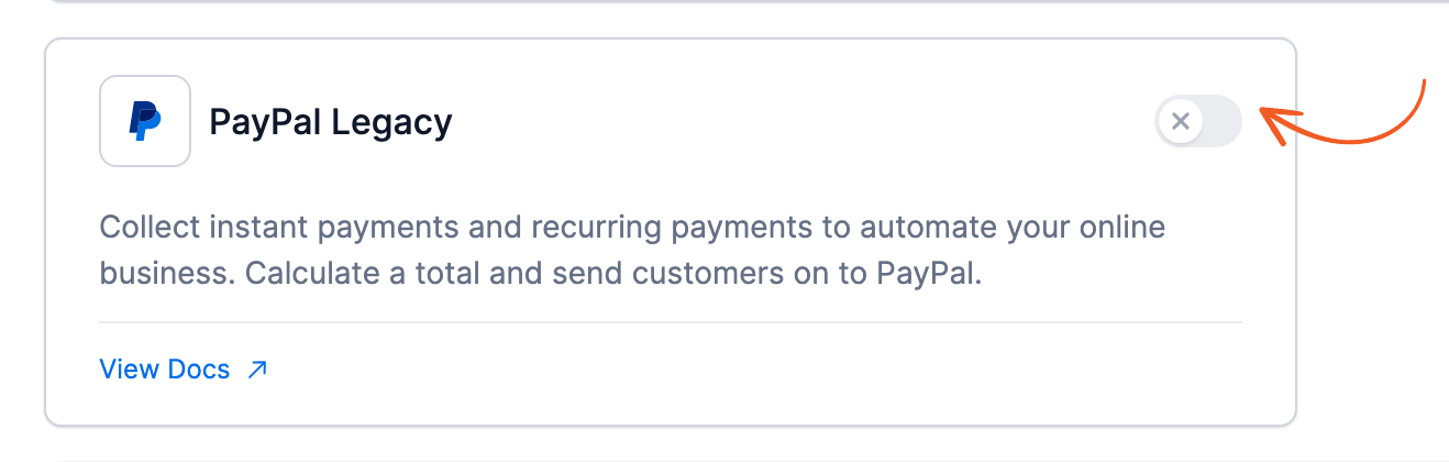 Install the PayPal Legacy add-on Install the PayPal Legacy add-on