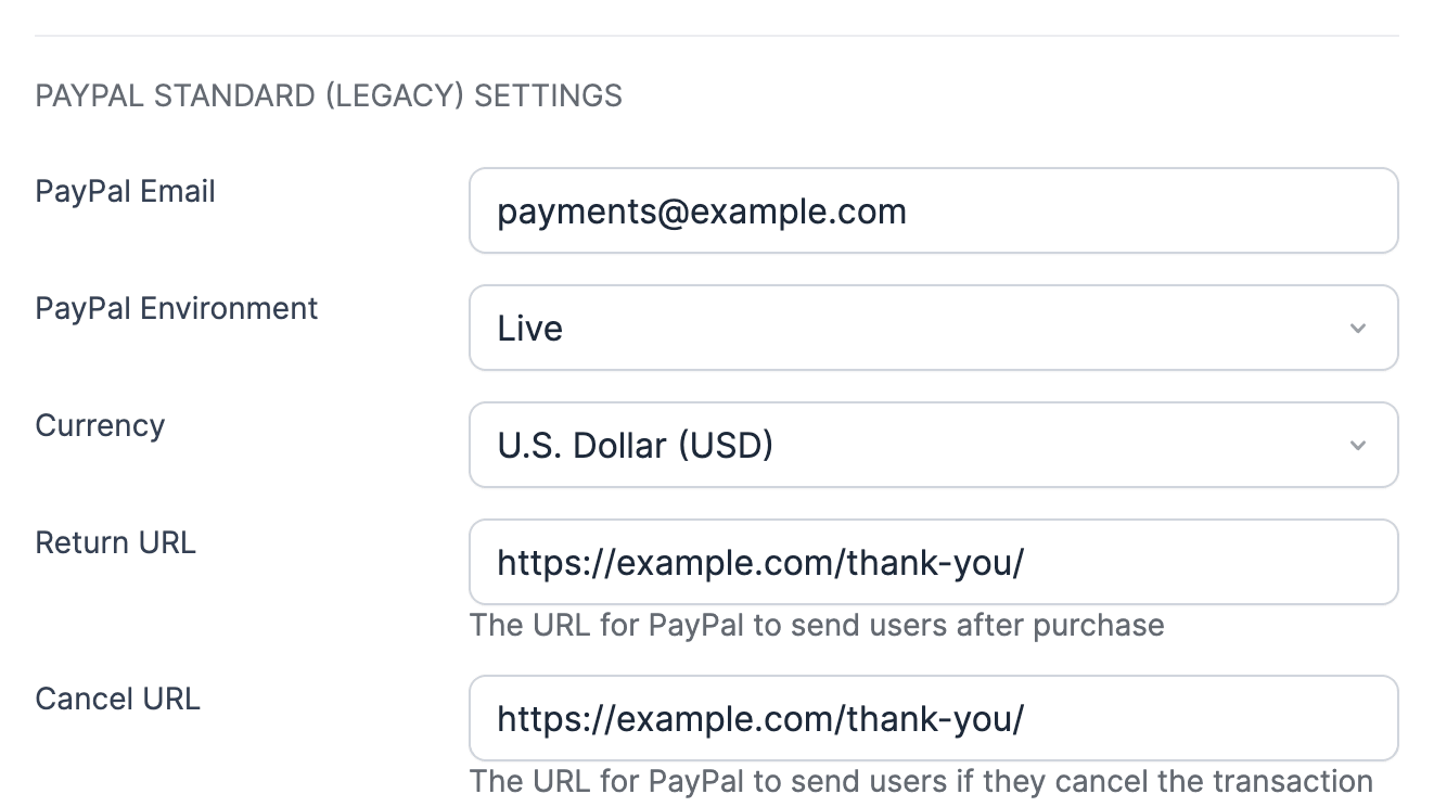 PayPal forms plugin Global Settings PayPal forms plugin Global Settings