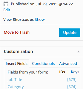 Publish View Find Shortcode