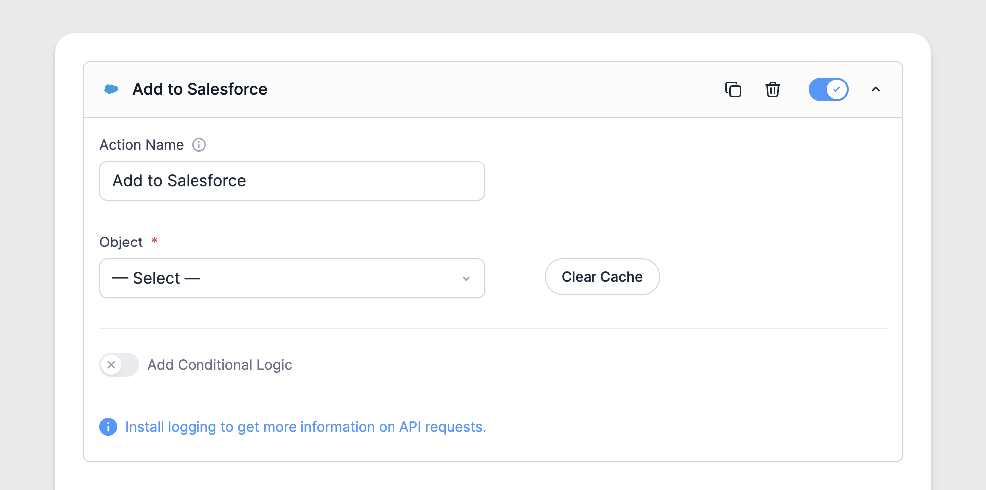 Map the settings for your Salesforce form Map the settings for your Salesforce form