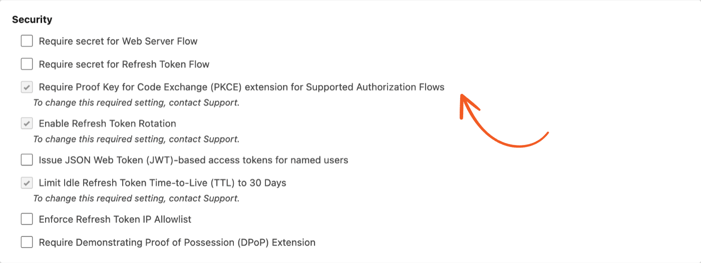 Salesforce External Client App - PKCE required in Security settings
