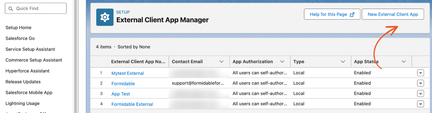 Salesforce External Client App Manager - New External Client App Salesforce External Client App Manager - New External Client App