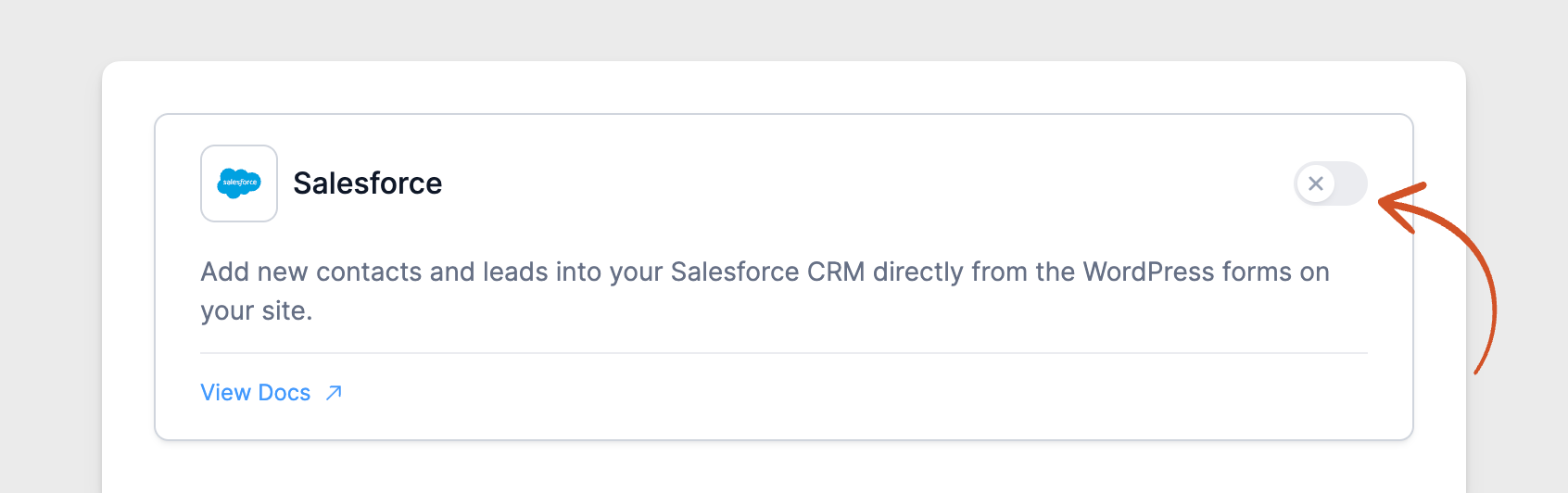 Install the Salesforce add-on Install the Salesforce add-on