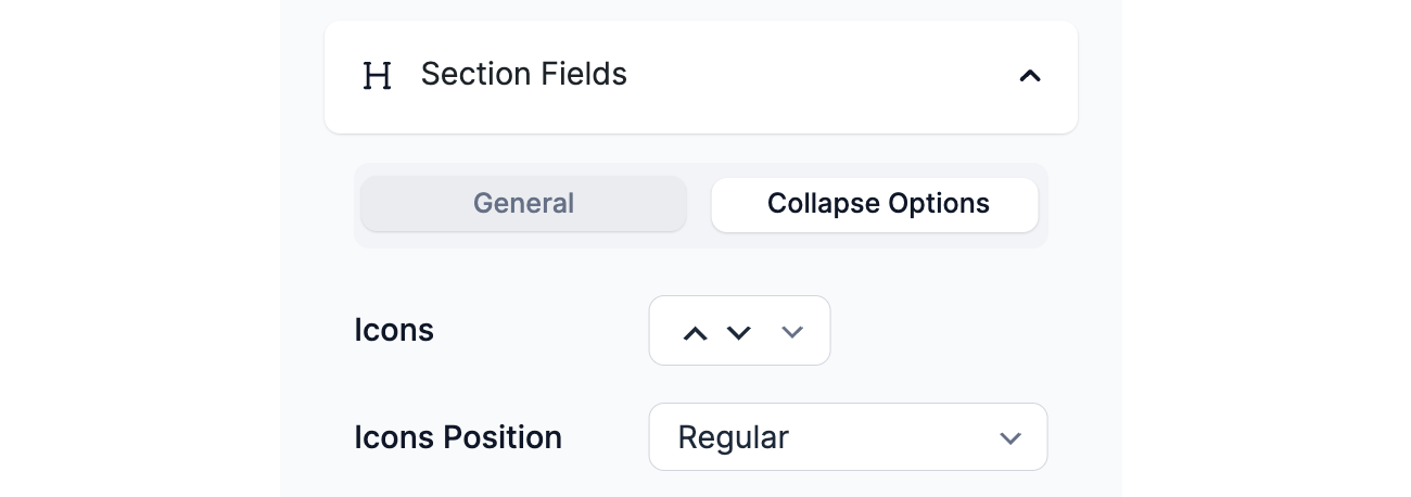 Section Heading Collapsible