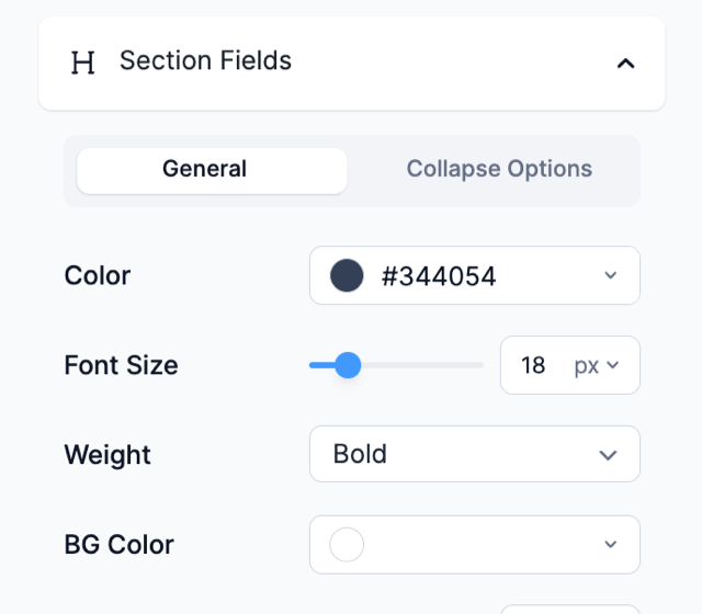 Section Heading Style