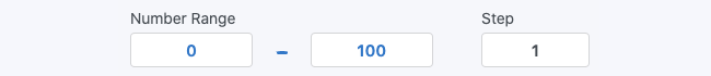 Number Slider Range
