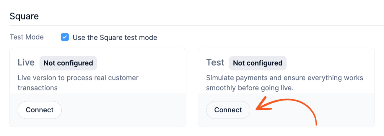 Enable Square Test Mode