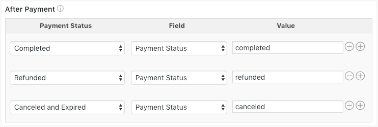 Stripe form Change Payment Status