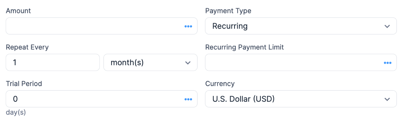 WordPress recurring payment options in Formidable Forms