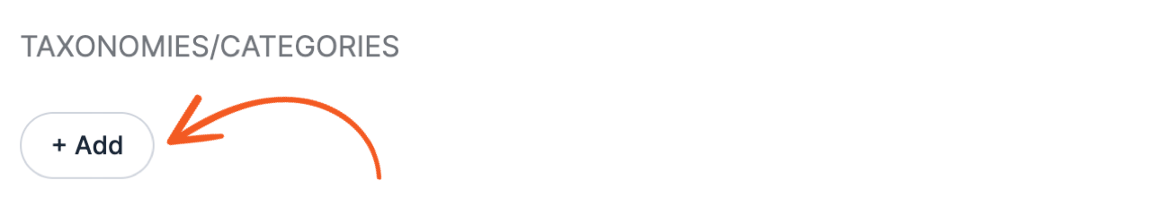 Add taxonomies/categories